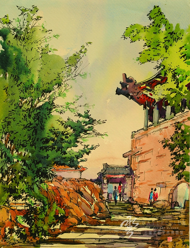 李连一 《崂山华严寺》 2014年